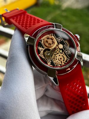 Jacob & Co Silver Case Red Belt_img_0