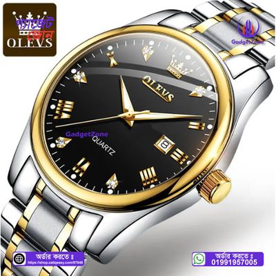 Olevs 5661 Date Leather Watch For Men💥_img_1