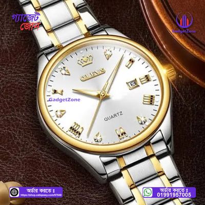 Olevs 5661 Date Leather Watch For Men💥_img_2