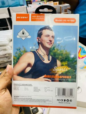 Recrsi wireless Neckband Bluetooth Earphone RE-NY060 চার্জিং ব্যাকআপ 200 ঘন্টা_img_3