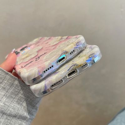 Luxury Laser Flower Pink Cute Girl Case_img_5
