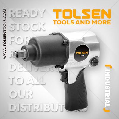 Tolsen 1/2" Air Impact Wrench (650Nm Torque) Air Compressor Model: 73301_img_1