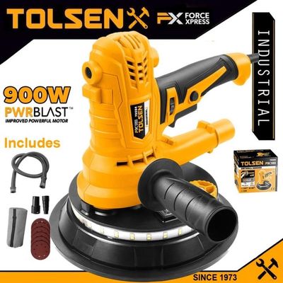 Tolsen Electric Drywall Sander 900W with Vacuum and LED Light 5 Variable Speed Electric Drywall Sander Model 79584_img_1