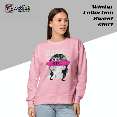 Ladies Black Design Printed Sweatshirt_img_0