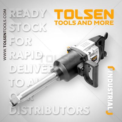 Tolsen Long Nose Air Impact Wrench 1" Square Drive (3200Nm Torque)  Air Compressor Model: 73395_img_3