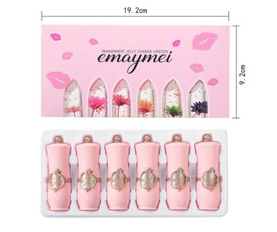 🌸𝐄𝐌𝐀𝐘𝐌𝐄𝐈 𝐉𝐞𝐥𝐥𝐲 𝐂𝐫𝐲𝐬𝐭𝐚𝐥 𝐅𝐥𝐨𝐰𝐞𝐫 6 piece 𝐋𝐢𝐩𝐬𝐭𝐢𝐜𝐤 🥀_img_1