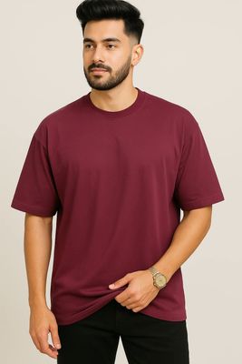 Herren Drop Shoulder T-Shirt  Schwarzes Oversize Shirt im Streetstyle Look_img_3