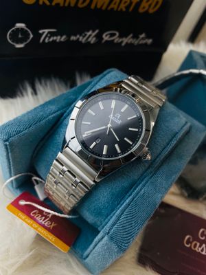 Caslex Men watch Uper  Black chain silver_img_0