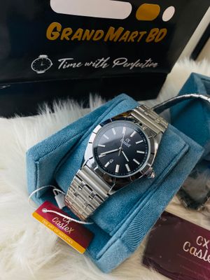 Caslex Men watch Uper  Black chain silver_img_1