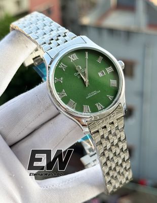 OMEGA SWEEP SILVER CHAIN GREEN DIAL_img_0