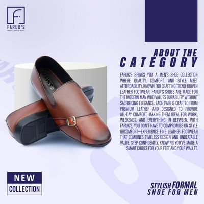 Unique Design High Quality Fashionable Artificial Leather Casual Shoes for Men (Brawn Popular Casual Shoes)_img_1