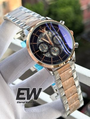 ARMANI CHAIN TWO TONE BLACK DIAL_img_0