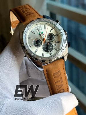 TAG ANNIVERSARY WHITE DIAL SILVER CASE BROWN BELT_img_0