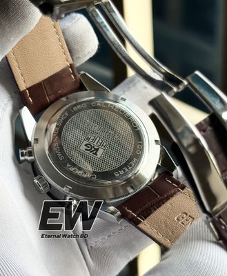 TAG ANNIVERSARY WHITE DIAL BLACK CASE BROWN BELT_img_1