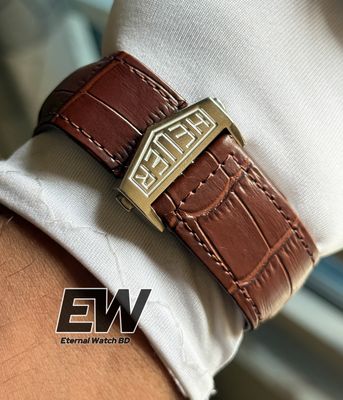 TAG ANNIVERSARY WHITE DIAL BLACK CASE BROWN BELT_img_2