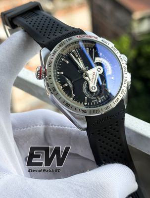 CALIVER 69 SILVER CASE BLACK DIAL BLACK BELT_img_1