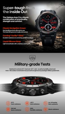 Zeblaze ARES 3 Rugged Bluetooth Calling Smart Watch_img_2
