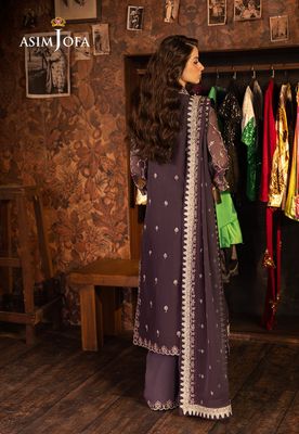Asim Jofa - Embroidered Chiffon 3 Pcs_img_1