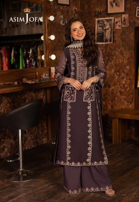 Asim Jofa - Embroidered Chiffon 3 Pcs_img_4