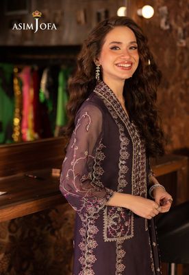 Asim Jofa - Embroidered Chiffon 3 Pcs_img_7