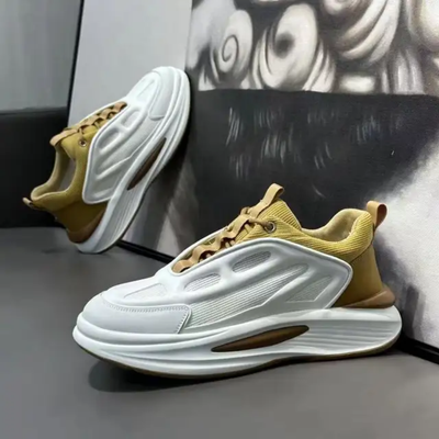 Men's 2024 New Vulcanized Summer Breathable Versatile Platform Elevated Sports Casual Shoes Men Outdoor Sneakers_img_2