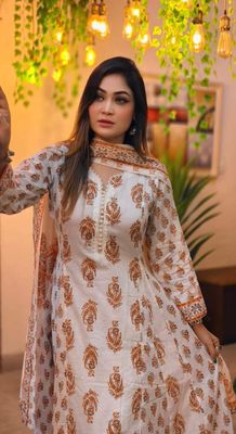 Most Exclusive Demanding Collection Cotton Gown 3 piece_img_2