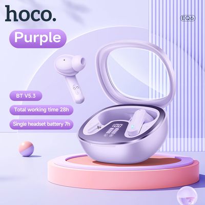 Hoco EQ6 TWS Wireless Earphones – Purple Color_img_0