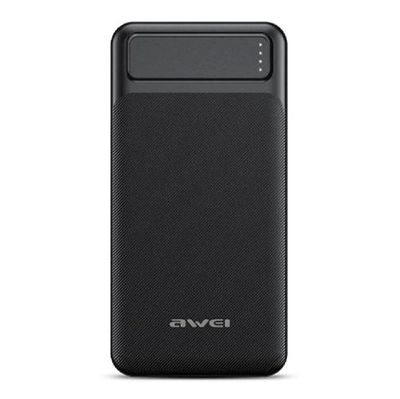 AW EI P5K Portable Power Bank 10000mAh Powerbank Dual USB A Type c Micro Dual input Fast Charge Travel Poverbank For Mobile Phone_img_1