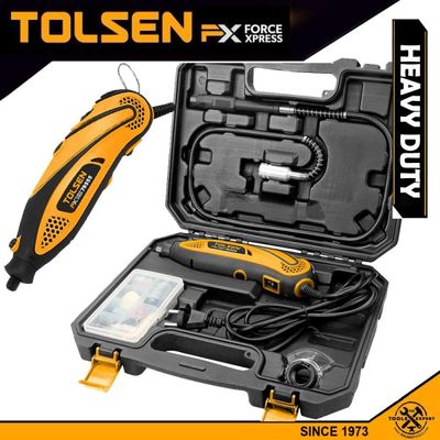 Tolsen 108Pcs Rotary Tool Set w/ Hard Case 130W Die Grinder Model: 79555_img_4