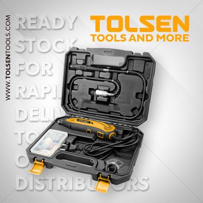 Tolsen 108Pcs Rotary Tool Set w/ Hard Case 130W Die Grinder Model: 79555_img_12