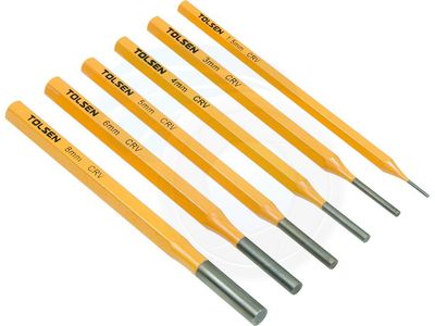 Tolsen 6Pcs  Nail Punch Tool Set with Case (HRC56-62) Model:25090_img_1