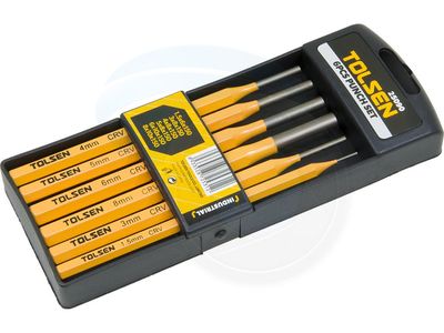 Tolsen 6Pcs  Nail Punch Tool Set with Case (HRC56-62) Model:25090_img_8