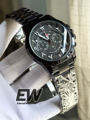 FOSSIL ARABIC CHAIN CHRONO FULL BLACK WHITE DIGIT_img_0