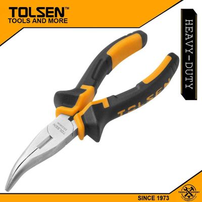 TOLSEN 6" Bent Nose Pliers 160mm TPR Handle Model: 10008_img_1