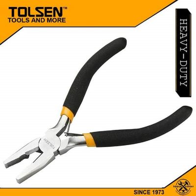 TOLSEN 4.5" Mini Combination Pliers Bi-Dipped Handle Model: 10030_img_6