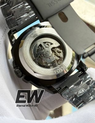 FOSSIL AUTOMATIC CHAIN FULL BLACK GOLD DIGIT_img_3