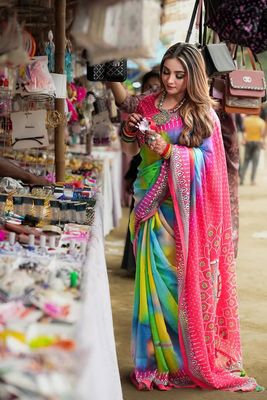 Premium Chanderi Silk Digital Print Saree_img_2