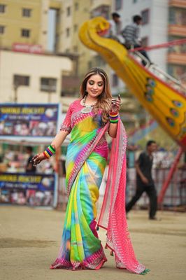 Premium Chanderi Silk Digital Print Saree_img_4