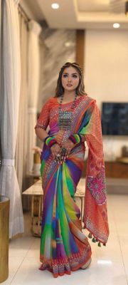 Premium Chanderi Silk Digital Print Saree_img_3