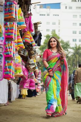 Premium Chanderi Silk Digital Print Saree_img_5