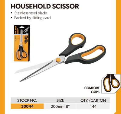 Tolsen Household Scissors (200mm, 8") Soft Grip Handle Model: 30044_img_4