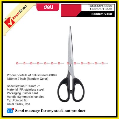 deli scissors 180mm 7 inch 6009 (Random Color)_img_1