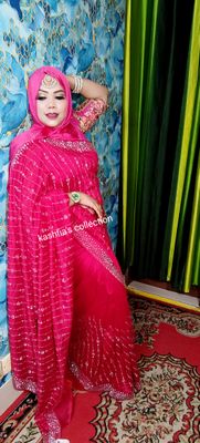 Hot Pink celebrity Stone saree_img_2