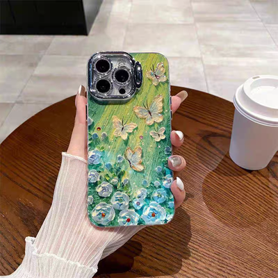 3D Rose Floral Butterfly Garden Case_img_4