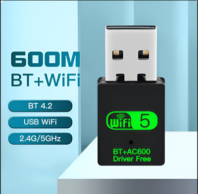 WiFi Adapter + Bluetooth 600Mbps 2.4ghz or 5ghz_img_1
