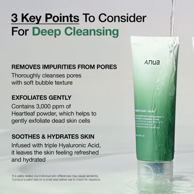 ANUA - HeartLeaf Quercetinol Pore Deep Cleansing Foam - 150ml_img_5