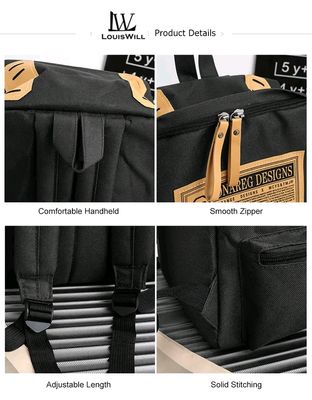 LouisWill Unisex Backpack Large Capacity Shoulder Bag Fashion Student Bag School Bag Hiking Travel Bags Men's Waterproof Bag Casual Nylon Backpacks_img_2