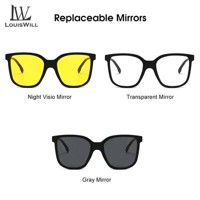 LouisWill Unbreakable UV Protection Three In One Magnetic  Absorption Sunglasses_img_3