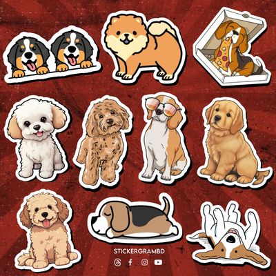 Cute Dogs Sticker Set 01_img_0