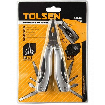 Tolsen 14 in 1 Multipurpose Pliers with Case (102x46x23mm) Model:30046_img_1
